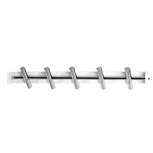 HAKU ENJOY YOUR HOME APPRECIEZ VOTRE INTERIEUR Porte-manteau mural design contemporain blanc et chrome 5 crochets Wind pas cher