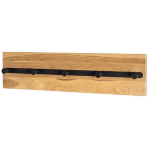 Comparateur de prix : 3S. x Home Garderobe murale en bois 5 crochets en métal noirs
