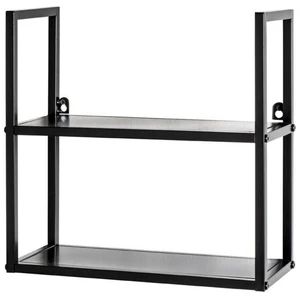 HAKU Möbel étagère Murale Noir, métal - Dim.: L 36 cm x H 36 cm x P 15 cm, Style: Modern