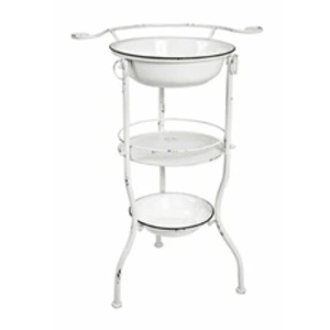 Comparateur de prix : HAKU ENJOY YOUR HOME APPRECIEZ VOTRE INTERIEUR Etagère 3 Niveaux Vintage Bassines 85cm Blanc