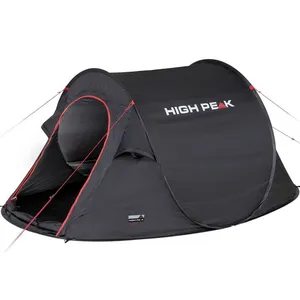High Peak Vision 3 Pop Up Tent Unisex-Adult, Black, 235 x 180 x 100 cm pas cher