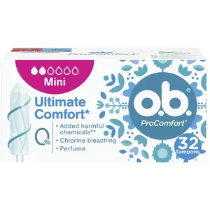 Comparateur de prix : Mini tampons o.b. ProComfort, paquet de 1 x 32 unités (32 unités)