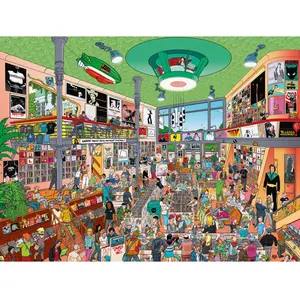 Heye Puzzle 1500 pièces : magasin de disques triangulaire pas cher