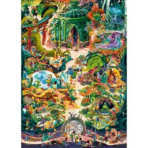 Heye Puzzle 2000 pièces : jardin botanique triangulaire pas cher