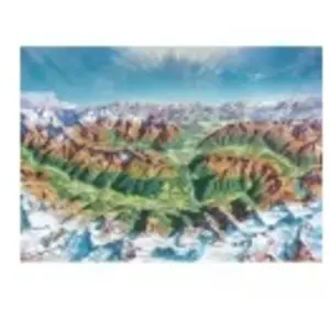 Heye Puzzle 2000 pièces : art de la carte montagnes alpines pas cher