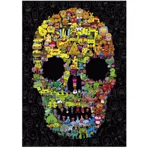 Jon Burgerman - Doodle Skull 1000 Pièces  Heye pas cher