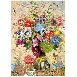 Heye Puzzle MERCIER 1000 pièces Flower Life Marino Degano - Animaux - Vert - 50 x 70 cm