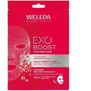Weleda Exo Boost Glow Masque en Tissu Grenade é Peptides de Maca 20ml pas cher