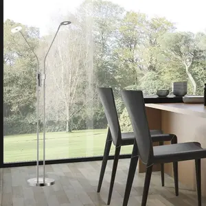 FISCHER & HONSEL Lampe sur pied LED Dent, CCT, à 2 lampes, nickelVendu parluminaire