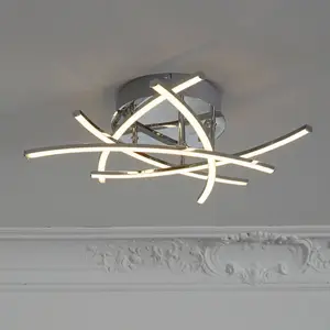 FISCHER & HONSEL Plafonnier LED Cross tunable white, à 5 lampes