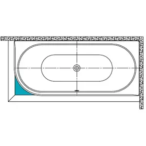 KALDEWEI Élément de remplissage pour baignoire rectangulaire, 55000022... pas cher