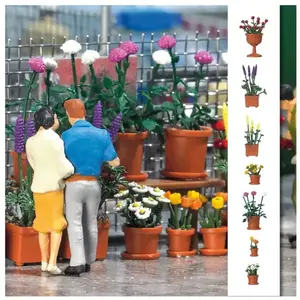 Comparateur de prix : Modélisme : Set de pots avec fleurs Busch