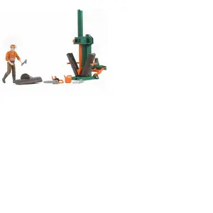 BRUDER - Set forestier Bworld avec figurine - 10,7 cm pas cher