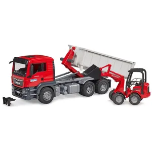 Comparateur de prix : Camion MAN TGS avec benne amovible et chargeur Schäffer - BRUDER