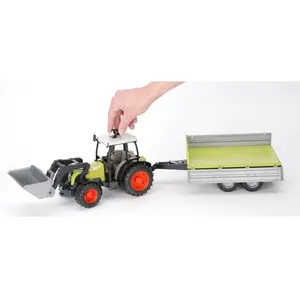 Comparateur de prix : Easykado Tracteur Claas Vert Avec Fourche Et Remorque Bruder - La Boîte