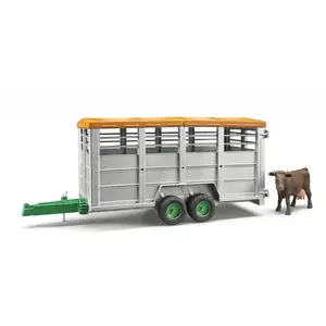 Bruder 02227 Remorque de transport de bétail avec vache - Bruder 2227 - 02227 Bruder pas cher