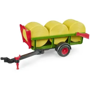 Remorque de transport de paille avec 3 bottes rondes Bruder-2204 pas cher