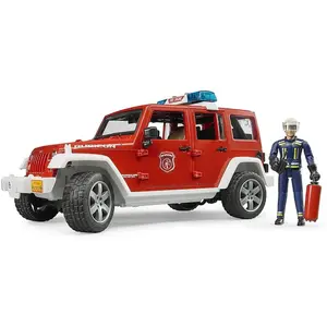 Bruder Bruder Jeep Wrangler Unlimited Rubicon Pompier Avec Pompier pas cher