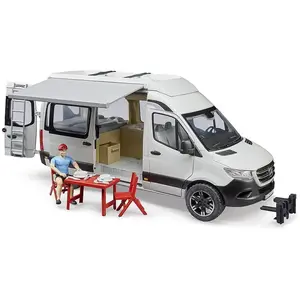 Bruder Bruder Camping Car Mercedes Benz Sprinter Avec Campeur Et Accessoires pas cher