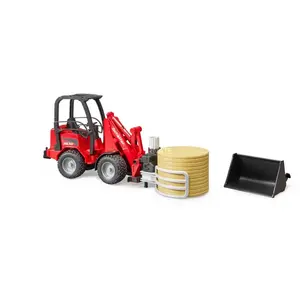 Comparateur de prix : Chargeur compact Schaffer 2034 avec pince et balle de paille - BRUDER
