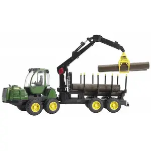 Comparateur de prix : Barbie - 02133 - Porteur Forestier John Deere Vert Avec Remorque Et Rondins