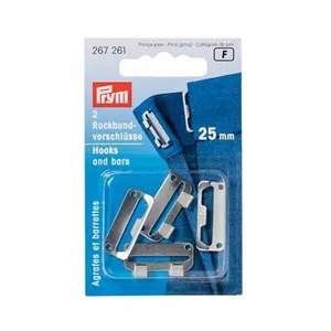 Agrafes et barrettes plates pour jupes 25mm - Prym(...) - Gris