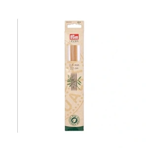 Prym Aiguilles à tricoter doubles pointes 20cm en bambou N°2 à 10 -(...) -