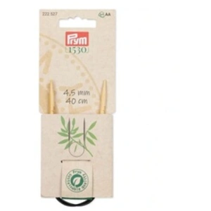 Prym 222527 Aiguilles à tricoter circulaires bambou 40 cm 4,50 mm