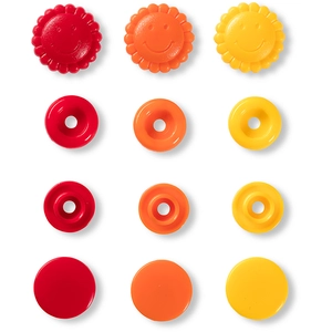 PrymLove Bouton-pression Color Snaps 13,6 mm Fleur Jaune-Rouge-Orange 30 pcsVendu parfnac