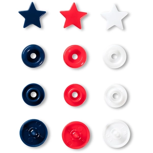 Prym Bouton-pression Color Snaps 12,4mm Étoile Rouge-Blanc-Marine 30 pcsVendu paramazon