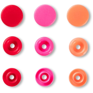 Comparateur de prix : Prym Bouton-pression Color Snaps 12,4 mm 30 pcs Rond Trio de Rouge
