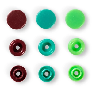 Comparateur de prix : Prym Bouton-pression Color Snaps 12,4 mm 30 pcs Rond Vert-Vert clair-Brun