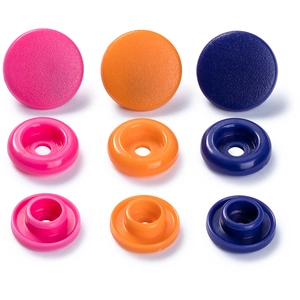 Comparateur de prix : Prym Bouton-pression Color Snaps 12,4 mm 30 pcs Rond Orange-Fuchsia-Violet