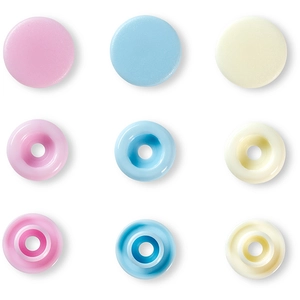 Comparateur de prix : Prym Bouton-pression Color Snaps 12,4 mm 30 pcs Rond Rose-Bleu clair-Perle