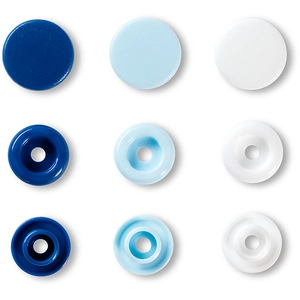 Prym Bouton-pression Color Snaps 12,4 mm 30 pcs Rond Bleu-Bleu clair-BlancVendu paramazon