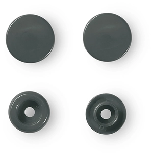 Comparateur de prix : Bouton pression - PRYM - Rond 12,4 mm - Gris foncé - Lot de 30 pcs