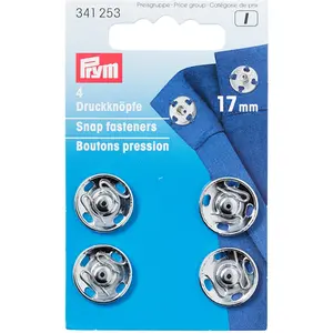 Comparateur de prix : Prym Bouton-pression à coudre 17 mm Argent 4 pcs