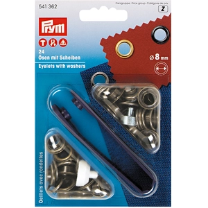 Comparateur de prix : Prym illets et rondelles Laiton 8 mm 24 pcs Laiton antique + Outil de pose
