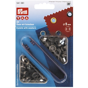 Comparateur de prix : Prym illets et rondelles Laiton 5 mm 40 pcs Laiton antique + Outil de pose