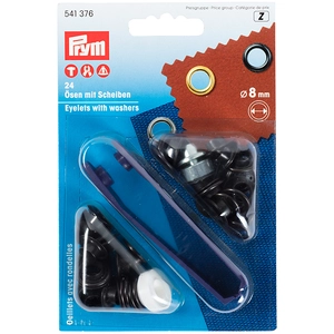 Prym  illets et rondelles en Laiton 8 mm Laiton bruni 24 pcs + Kit de poseVendu paramazon