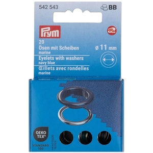 Prym Boîtes de 20 Oillets avec Rondelles 11 mm -(...) - Marine Bleu