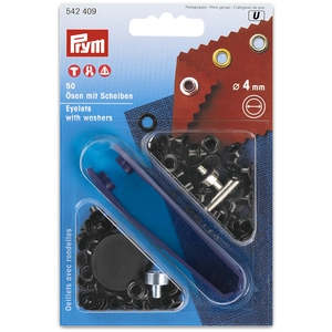 Prym  illets et rondelles en Laiton 4 mm Laiton bruni 50 pcs + Kit de poseVendu paramazon