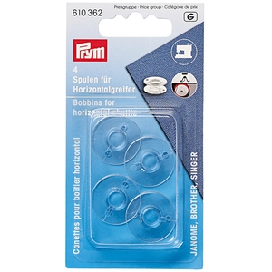 Comparateur de prix : Prym Canette plastique Horizontale pour Machine à coudre 4 pcs
