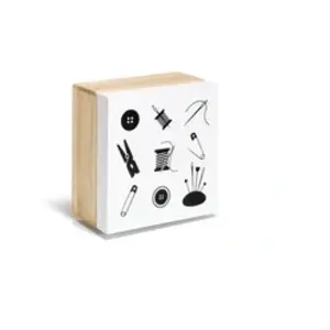Prym Coffret en Bois motif couture - - Elégance et Organisation dans u...