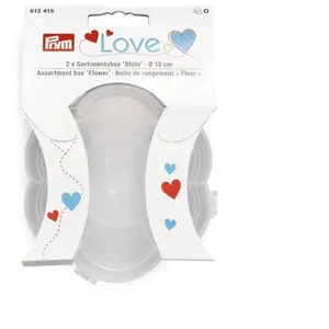 Lot 2 boîtes de rangement Fleur Love - Prym Transparent - Transparent