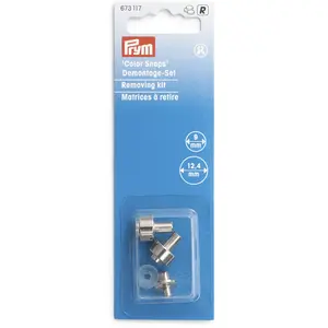 Prym Demontage-Set Color Snaps Presse Attaches Enlèvement Trousse, Métal, Argent, Un Taille pas cher