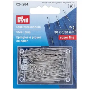 Comparateur de prix : Prym Pingles en Acier superfines, 15 g, 0,5 x 30 mm 024284-1 Argenté