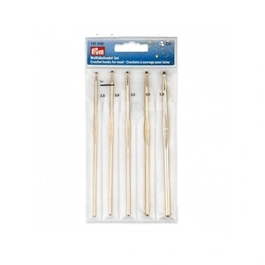 Kit de 5 crochets à ouvrage pour laine en aluminuim doré - Prym(...) -