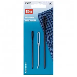 Prym 124100 Aiguilles Laine, en Plastique, Assorties, Gris