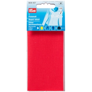 Prym Pièce de réparation thermocollante en Coton 12 x 45 cm RougeVendu parfnac